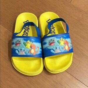Pokemon Kids Sandals - Vibrant Blue and Yellow